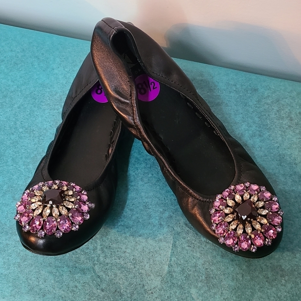 Kelsi Dagger  Rhinestone Toe Ballet Flats